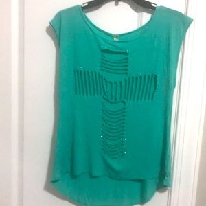 Topia M size Sleeveless tee with cutouts